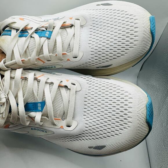 Brooks Adrenaline GTS 23 1203811B152 White Running Shoes Sneakers Women Size 11 - Picture 6 of 9